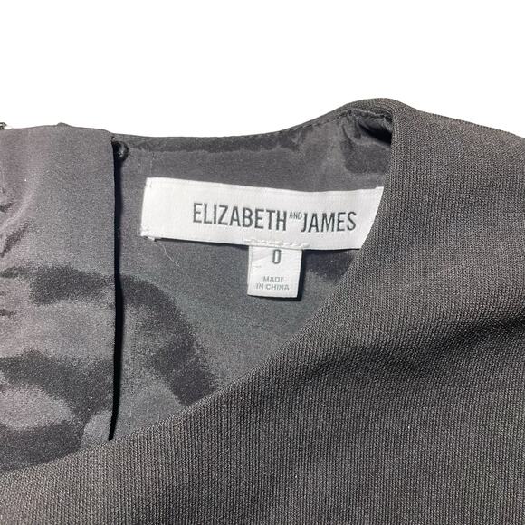 Elizabeth and James Rudi Black Crepe Sheath Dress Open Back Cutout -  Size 0 - Picture 5 of 9